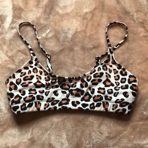 Leopard bikini top